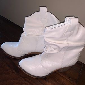 White cowboy booties
